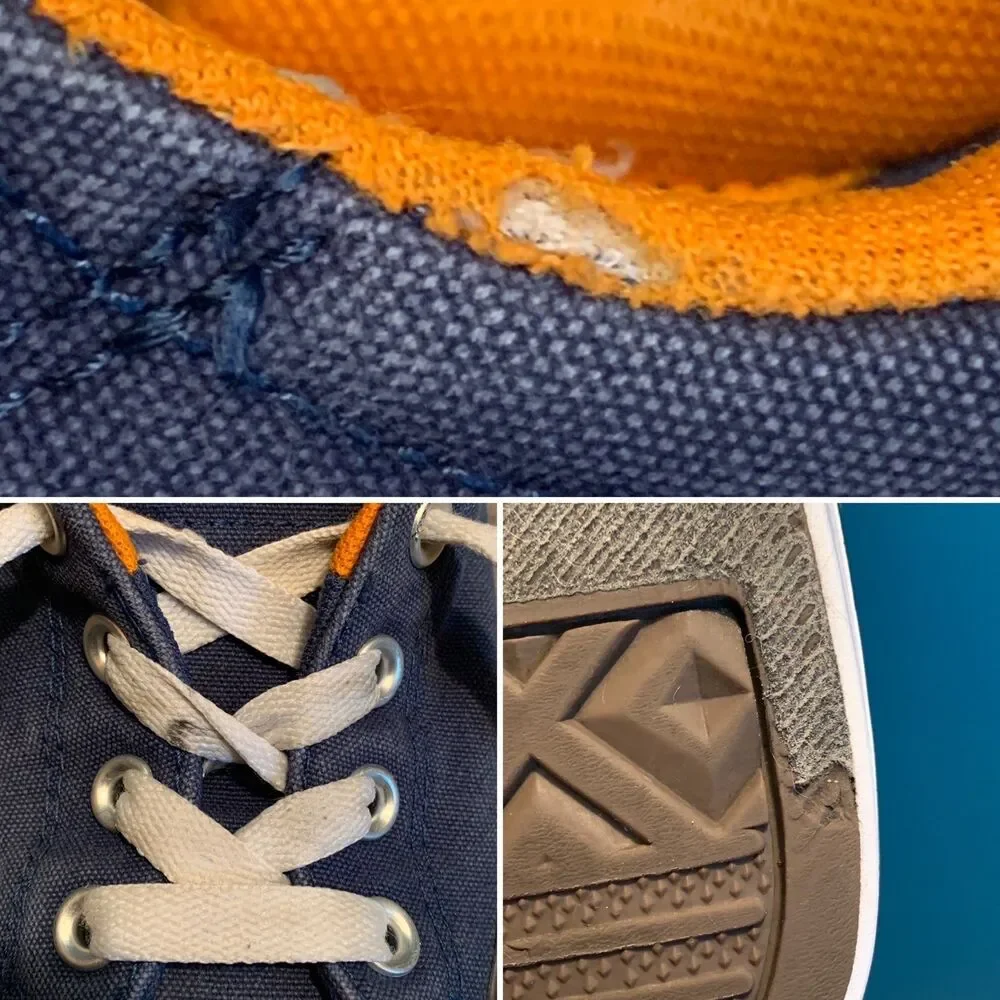 Converse Chuck Taylor All Star Kid's Size 2 Blue/Orange Low Tops Sneakers